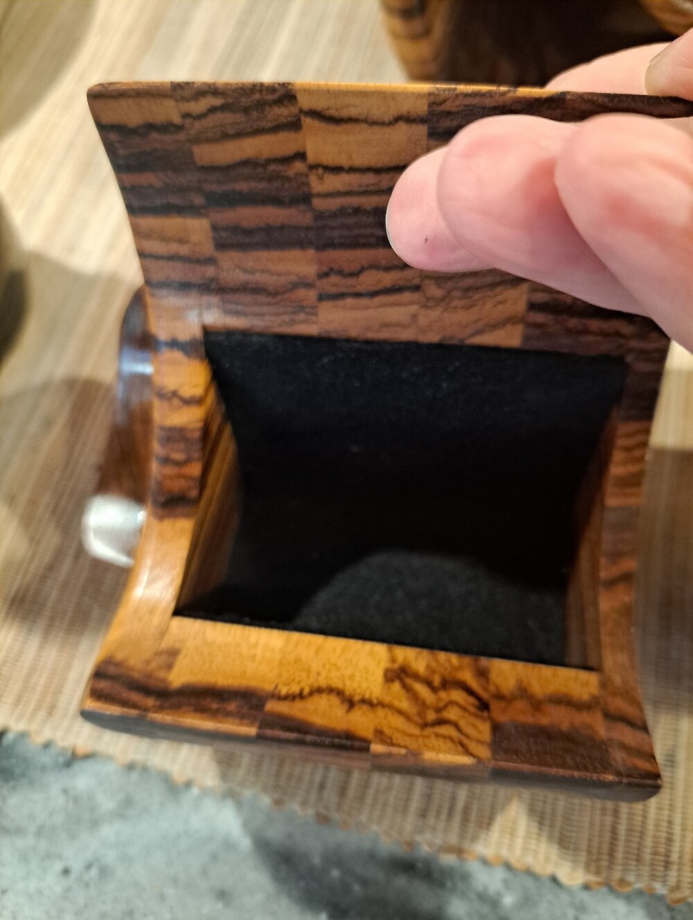 Handmade Bandsaw Wooden Jewelry Trinket Box - Picture 7 of 11